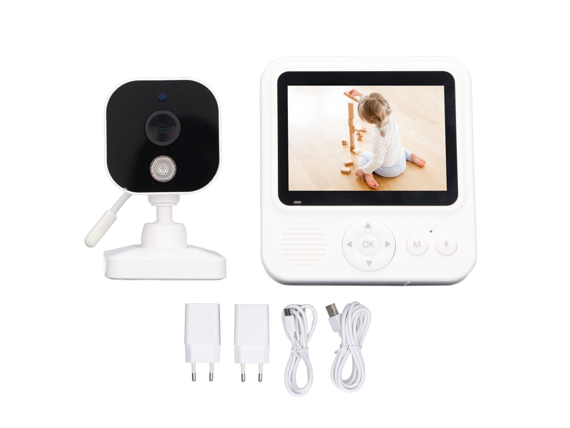 Monitor Bebê Sem Fio Com Câmera E Som, Visão Noturna, Detecção De Choro E Voz Bidirecional, Tela De 2.8 Polegadas