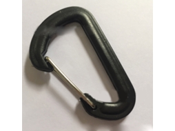 Carabina em Forma D de Plástico Preto Pequena S/MARCA