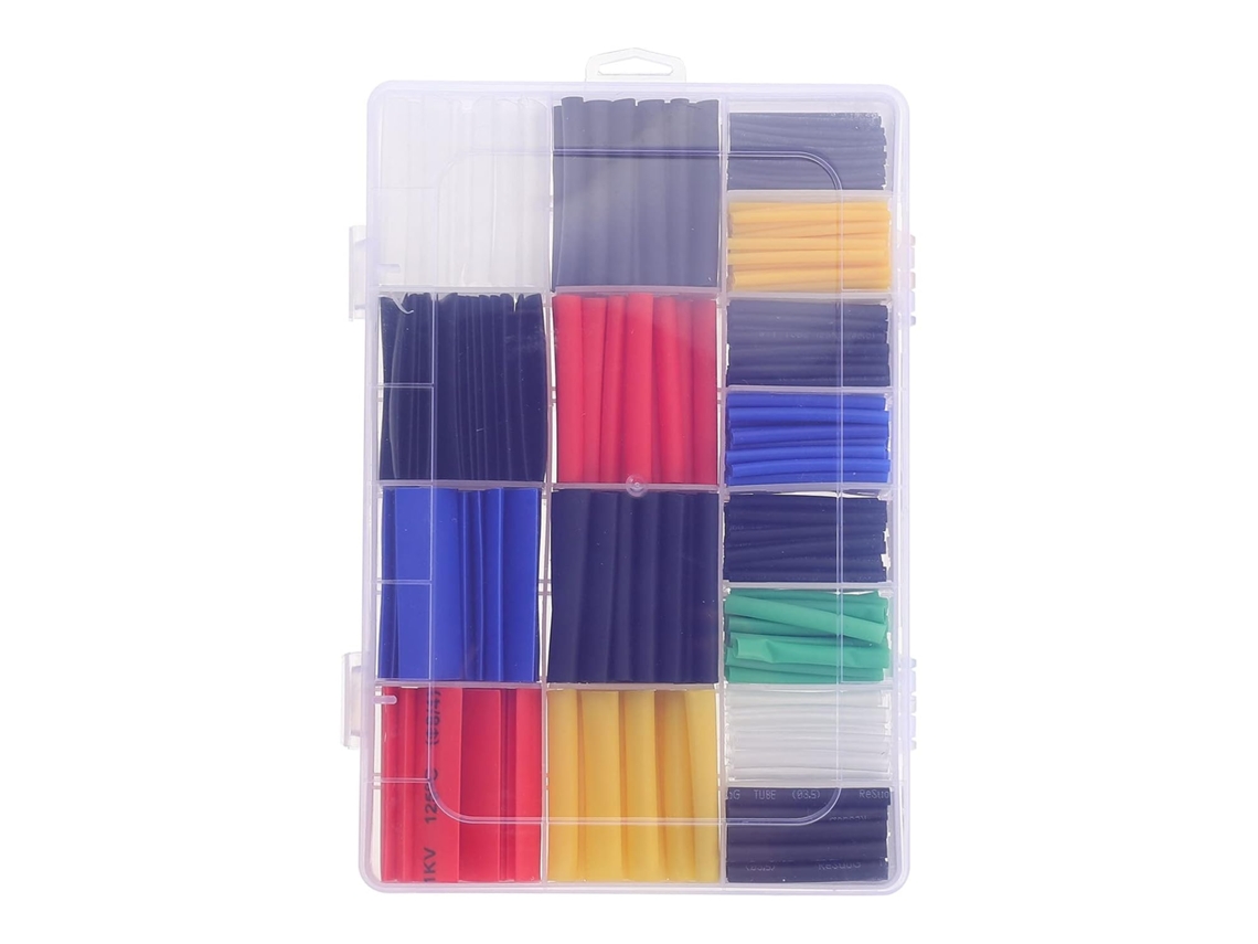 Kit Com 580 Peças De Tubos Termorretráteis Para Cabos Elétricos E Resistores De Fio.