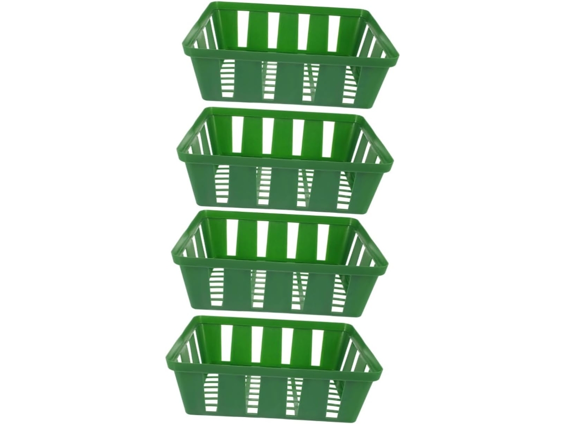 Conjunto de 4 vasos de flores, cestos de plantio, jardineiras, com drenagem, Besportble