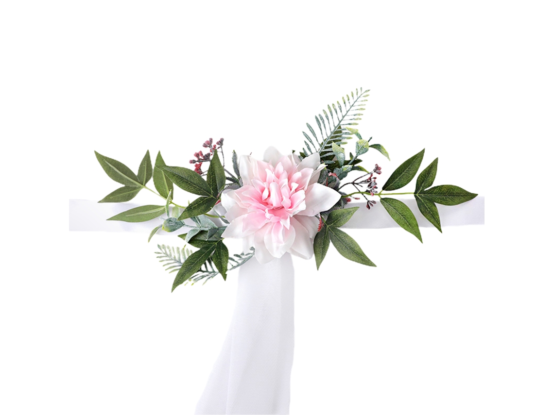 Cadeira Decorativa Com Flores Artificiais Rosa Da Laxiscreed Para Cerimônias E Festas