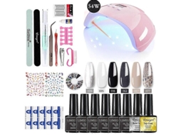 Manicure Set For Nail Extensions Gel Polish Poly With Lamp Kits Tools GOKOCO