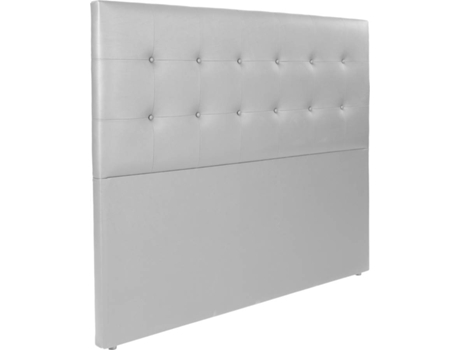 Cabeceira de Cama DHOME Capitoné (Prateado - Tecido e Polipele - 150 x 8 x 120 cm)
