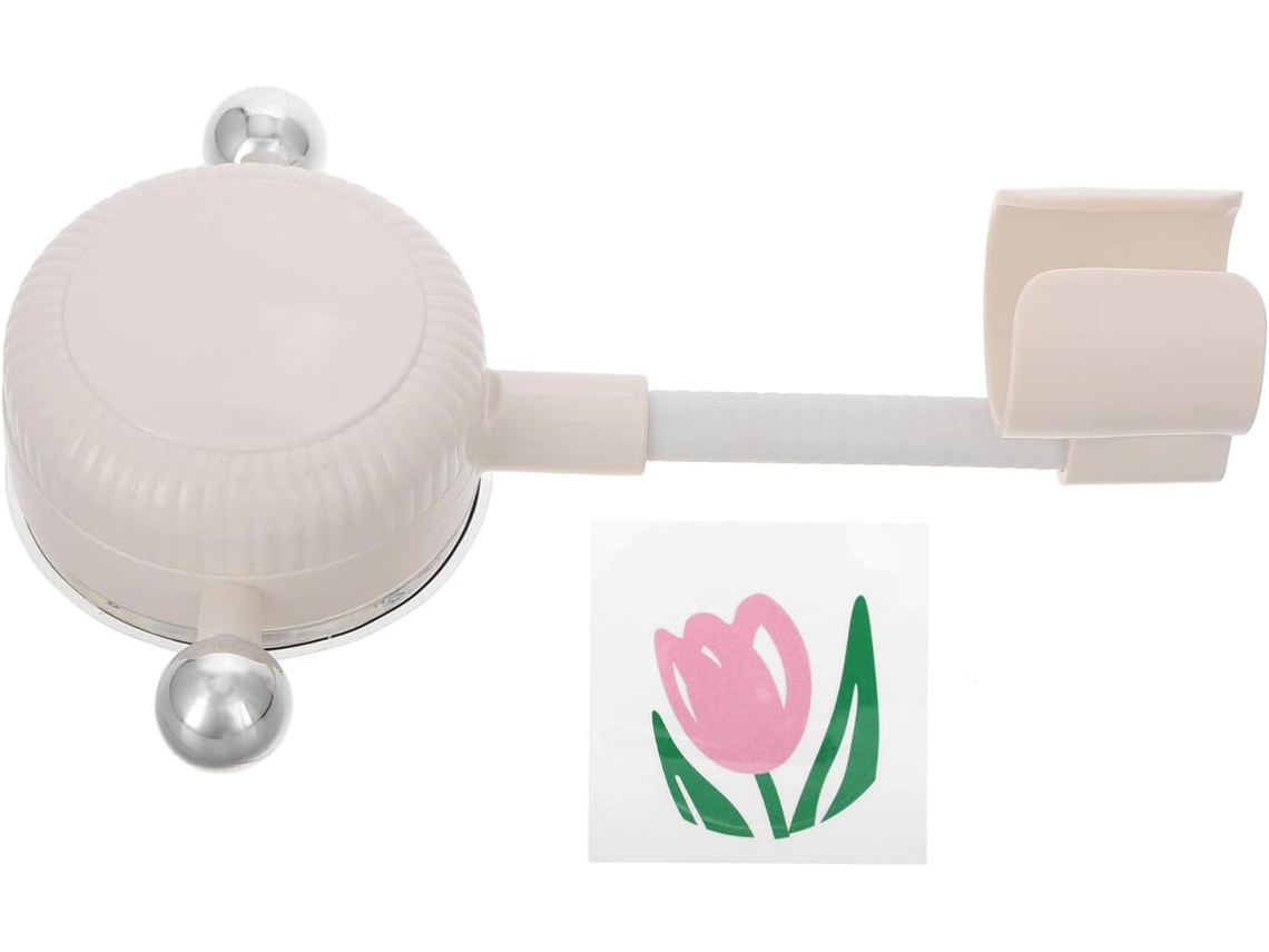 Suporte De Chuveiro Com Ventosa Ajustável Anneome, Branco, Sem Necessidade De Furar, Em Abs, Para Instalação Na Parede