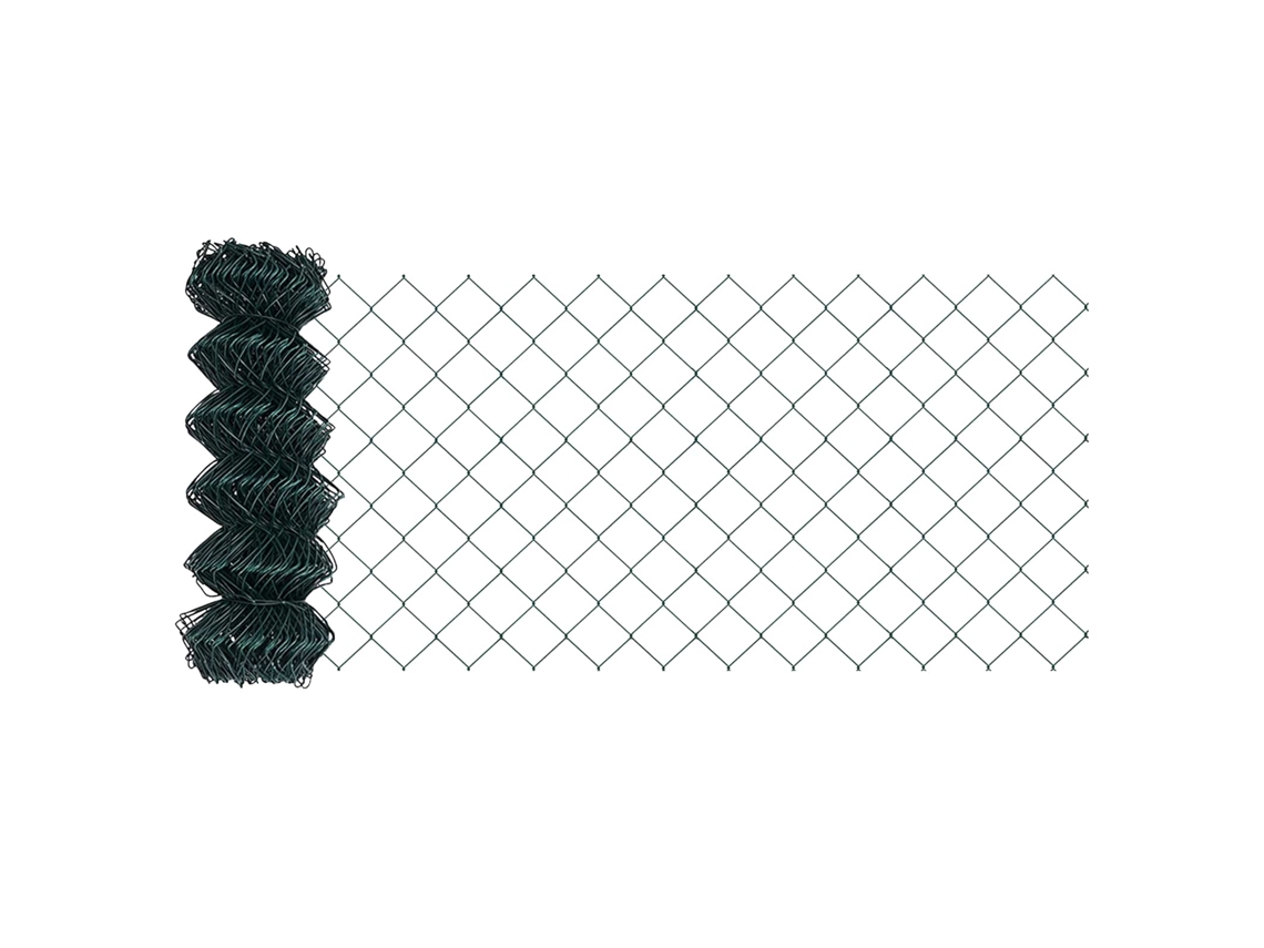 Conjunto 1 Cerca De Cadeia Vidaxl Verde Ferro (25 X 0,4 M)