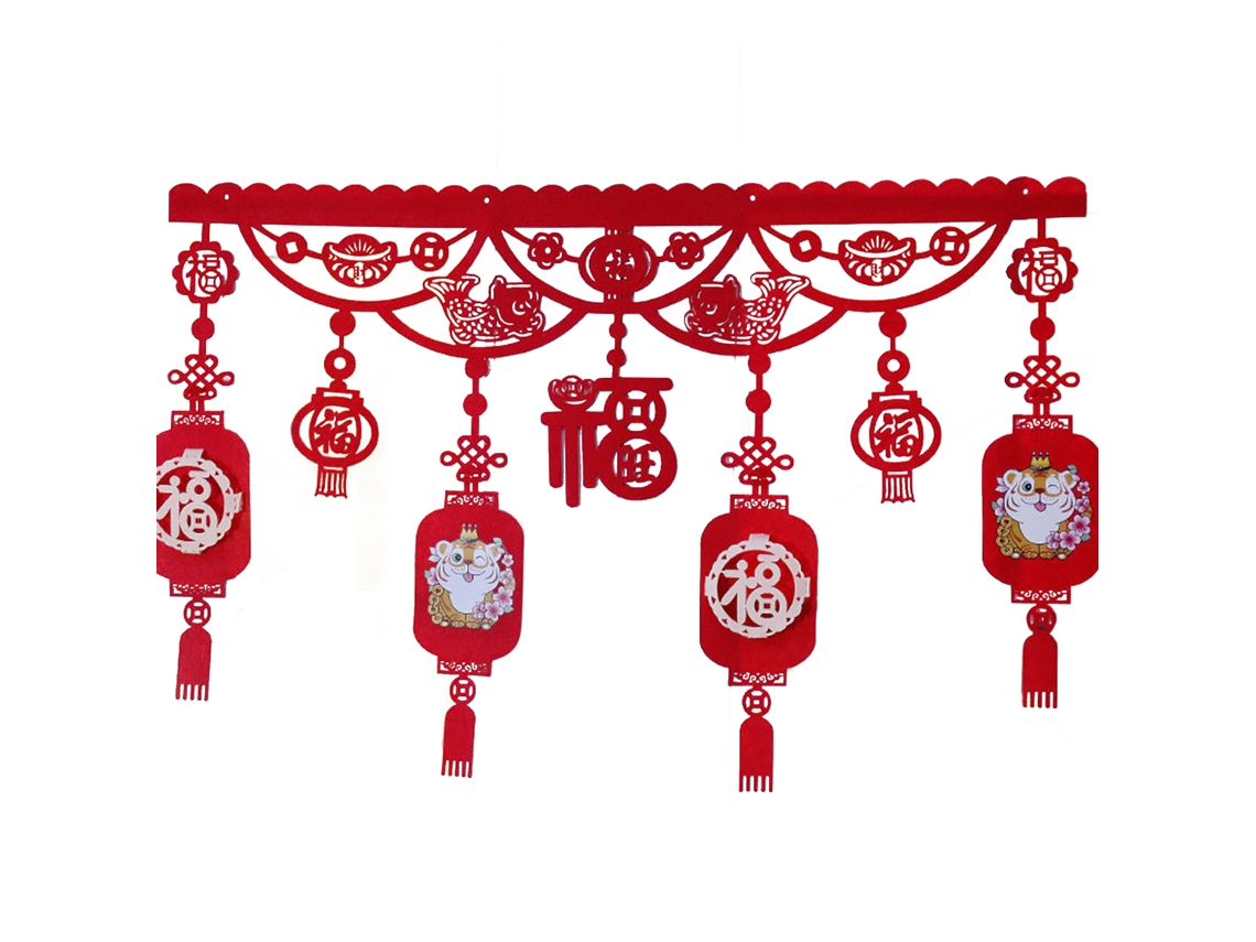 Laxiscreed Cortina De Porta Fu Character Boa Sorte E Harmonia Com Cola De 5 Grãos Para 2022