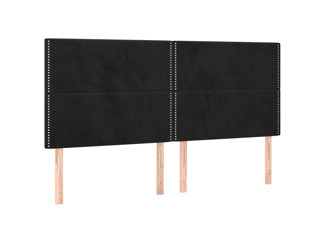 Cabeceira Preta 160x5x118/128 Cm Veludo MAISON EXCLUSIVE