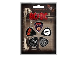 Ac/dc Plektrum Tamanho Único Preto/vit Preto/branco AQUAFORGE (pacote com 5)