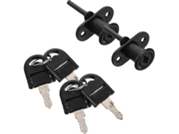 Fechadura Para Móveis Com Chave, Aço Preto, 2 Peças