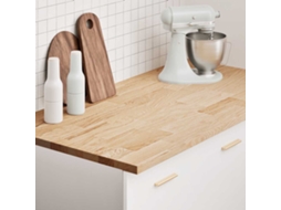 Vidaxl Bancada De Cozinha Retangular 120x63,5x2,7 Cm Carvalho Maciça