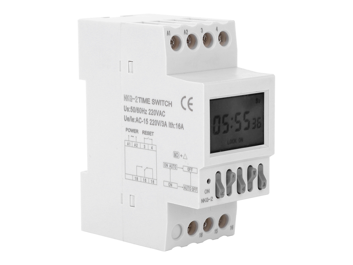 Interruptor De Controlo De Tempo Montado Em Carril Com Relé, Ideal Para Escolas E Fábricas, Marca Laxiscreed