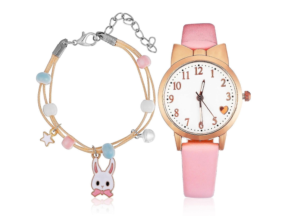 Relógio Infantil de Quartzo com Mostrador Horas e Pulseira Coelho Desenho Animado. GOKOCO