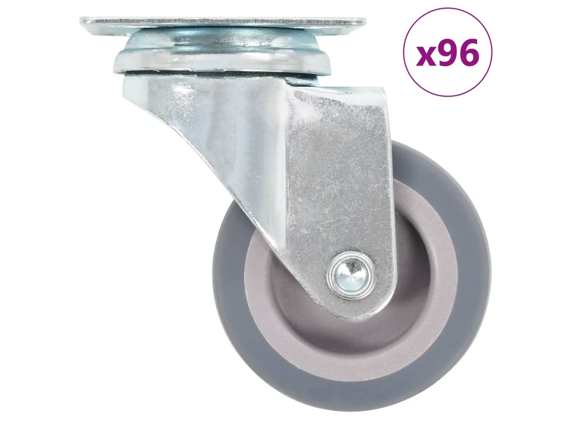 Vidaxl 96 Pcs Rodas Giratórias 50 Mm