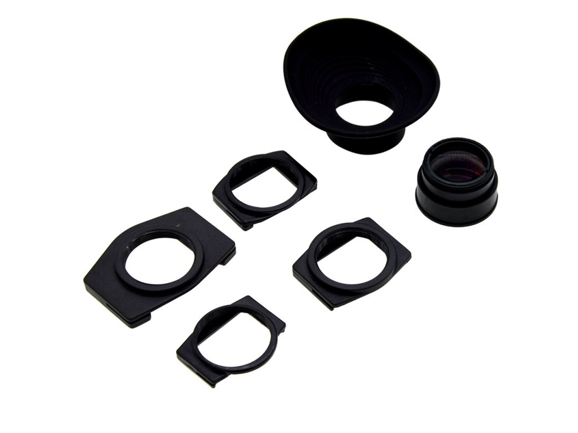 Visor 1.08-1.62X Zoom Lupa Ocular Ajustável Ocular Ampliação para Canon Nikon Olympus Pentax Sony Fujifilm Samsung Minolta Preto