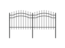 Garden Fence, Garden Fences Vidaxl Preto Aço (n/a)
