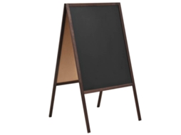 Vidaxl Quadro Negro Vertical De Dupla Face Em Madeira De Cedro 60x80cm