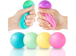 4 Pacote De Bolas Anti Estresse De Cor Mudável Bolas Anti Estresse Rainbow Moles Para Relaxar E Aliviar A Ansiedade Sygo