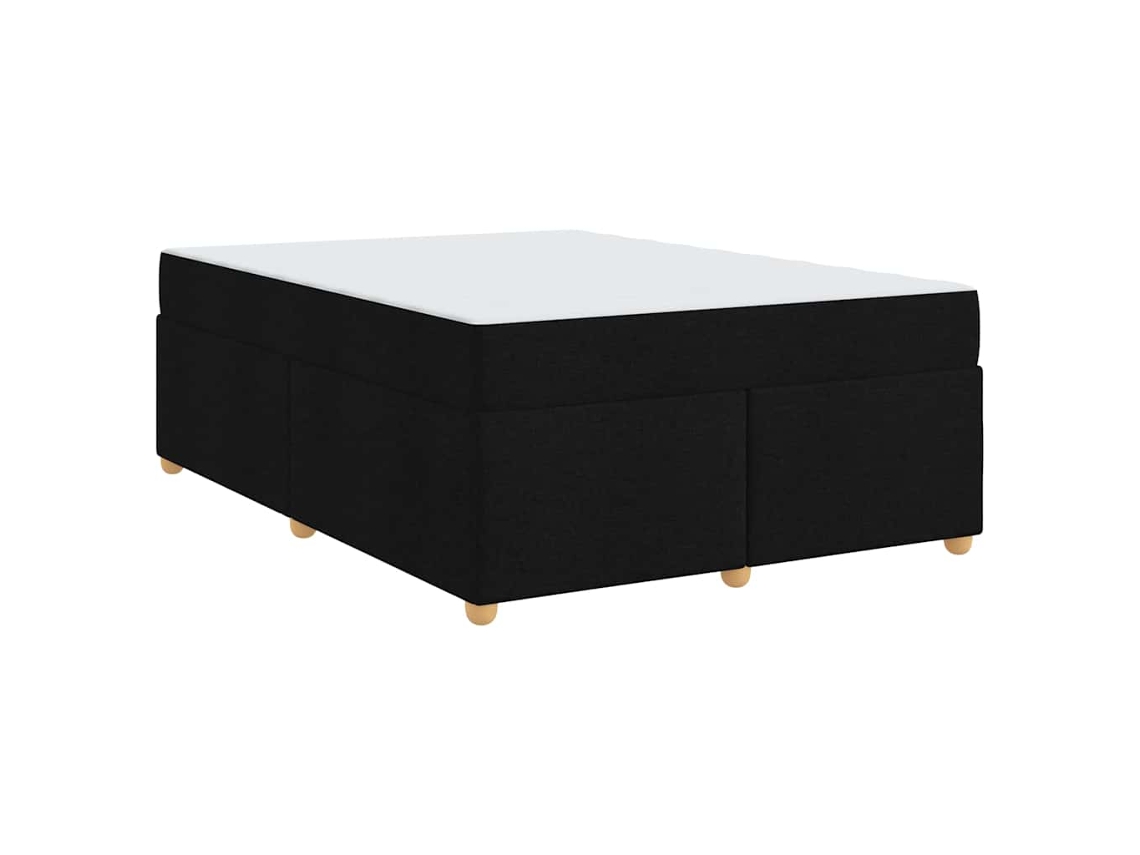 Conjunto 1 Cama Moderna Vidaxl Preto Tecido (140 X 200 Cm)