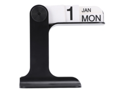 Mali calendário Flip Perpétuo para Mesa Decoração de Escritório Sala de Estar Redutor de Estresse Preto