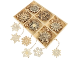 Conjunto De 24 Enfeites De Madeira Para Árvore De Natal, Decoração De Parede.