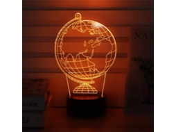 Luminária Noturna Globo Led De 7 Cores, Controle Por Toque, Mini Mesa
