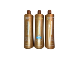 Pack De Alisamento Brasil Cacau Brazilian Eco Keratin 3 Produtos (3x1l)