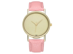 Relógio de quartzo unissex elegante, presente moderno e casual (rosa)