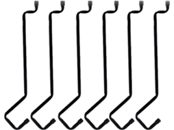 Ganchos para Plantas para Corrimãos de Pontes 6 Peças, Ganchos para Corrimão, Uso Externo, 24,5 X 5,1 Cm, Superfície CHABERLU