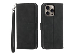 Dierfeng Df-03 Para Iphone 16 Pro Max, Capa Tipo Carteira, Antiqueda, Com Linhas Impressas