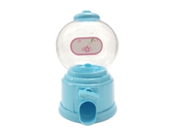 Máquina de Venda Automática de Chicletes Infantil Multifuncional Retrô - Cofrinho Azul