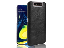 Capa para Samsung Galaxy A90 Preta de Pc e Pu Case Compatível com Samsung A90