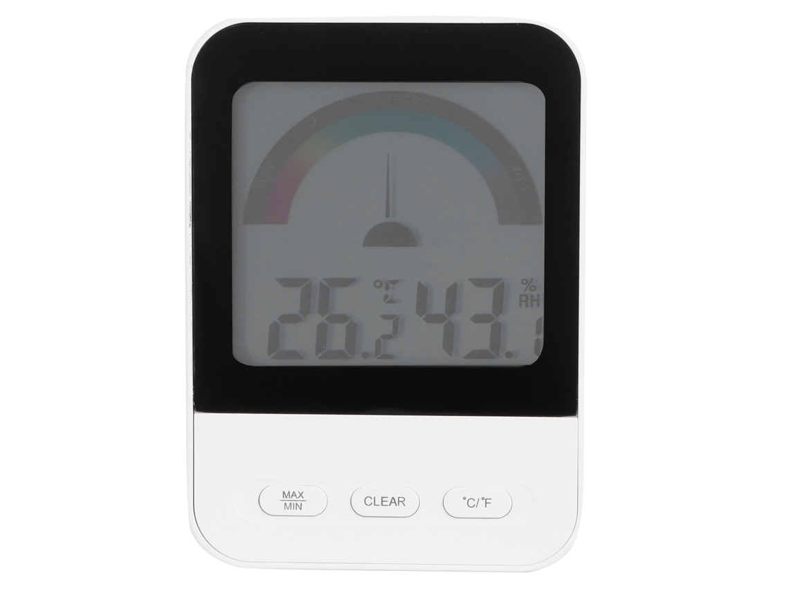 Termohigrômetro Digital com Display LCD Retroiluminado para Estufa e Ambiente Interno | S/MARCA