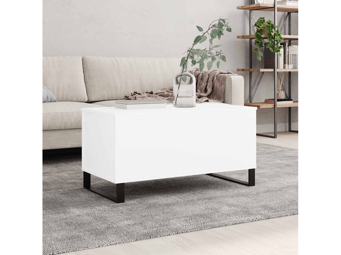 Vidaxl Mesa De Centro 90x44,5x45 Cm Derivados De Madeira Branco