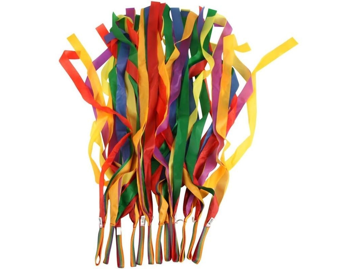 2026 12 Cintas de Baile Multicolor Arcoíris para Decoración de Clases de Educación Física Infantil, 100 Cm
