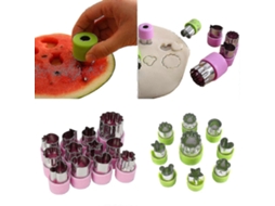 12 Moldes de Acero Inoxidable para Cortar Frutas Verduras Galletas Formas Diferentes Niños Comida Verde
