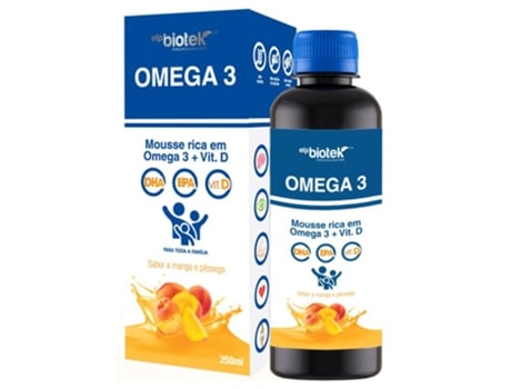 Mousse Ômega 3 Efpbiotek Sabor Manga e Pêssego