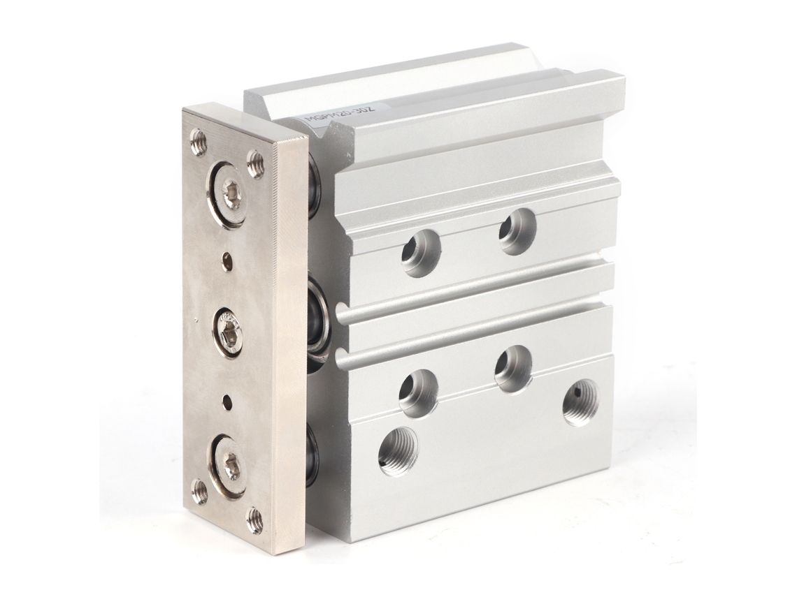 Cilindro Pneumático De Ação Dupla 3 Hastes Alumínio Mgpm20x30 20mm Bore