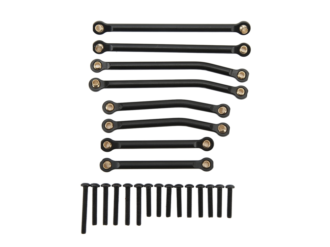 Kit de Vínculos de Direção em Liga de Alumínio para Crawler Rc Traxxas 1/18 Preto | S/MARCA