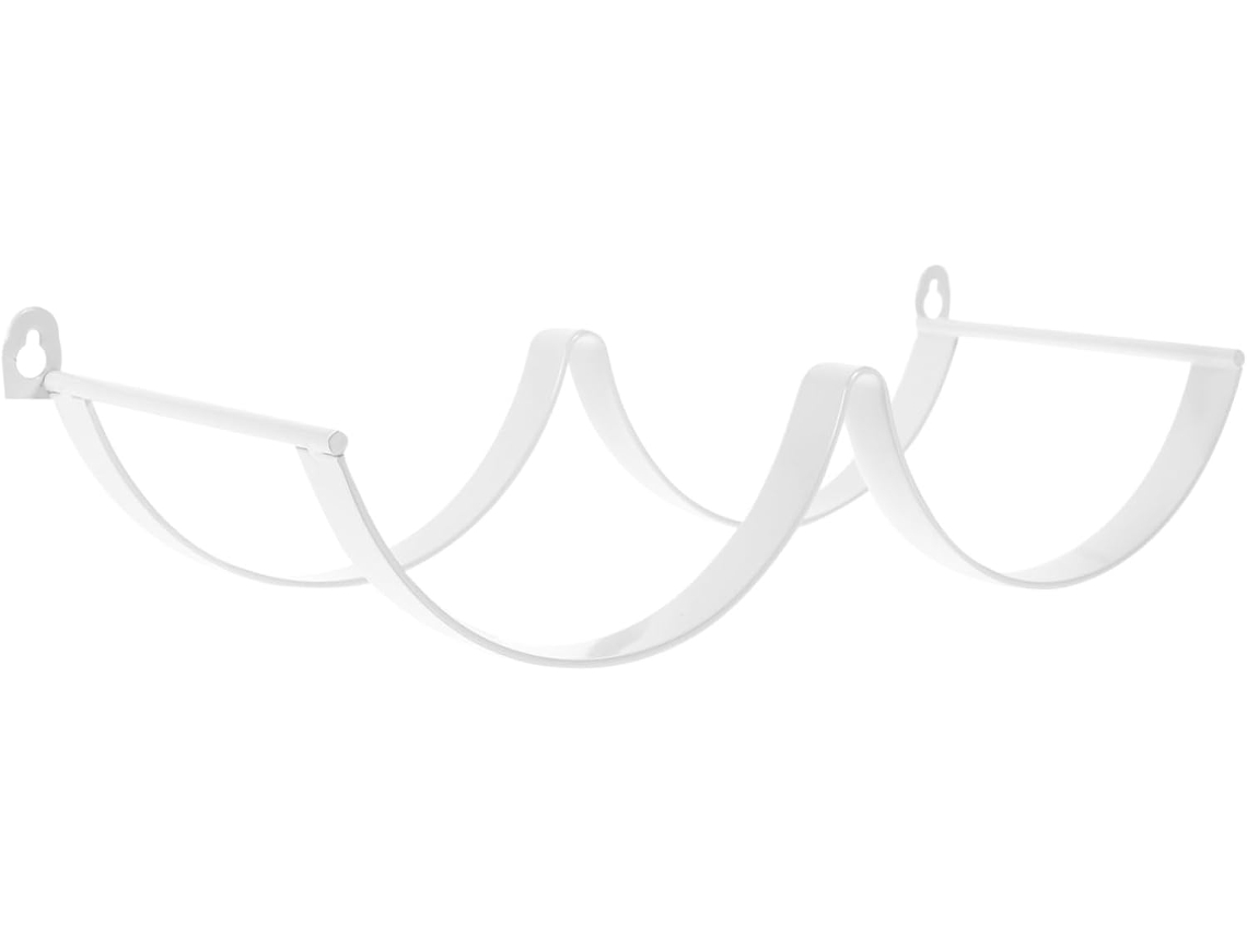 Conjunto De 4 Suportes Adesivos, Formato De Onda, Fixação Na Parede