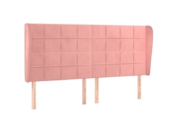 Cabeceira Cama C/ Abas Veludo 203x23x118/128 Cm Rosa MAISON EXCLUSIVE