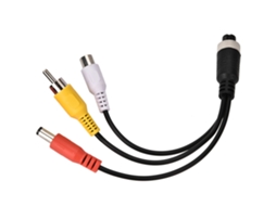 Cabo De Extensão Para Gravador De Vídeo De Carro Com Adaptador Av Fêmea Para Fêmea E Dc Macho Para Monitor
