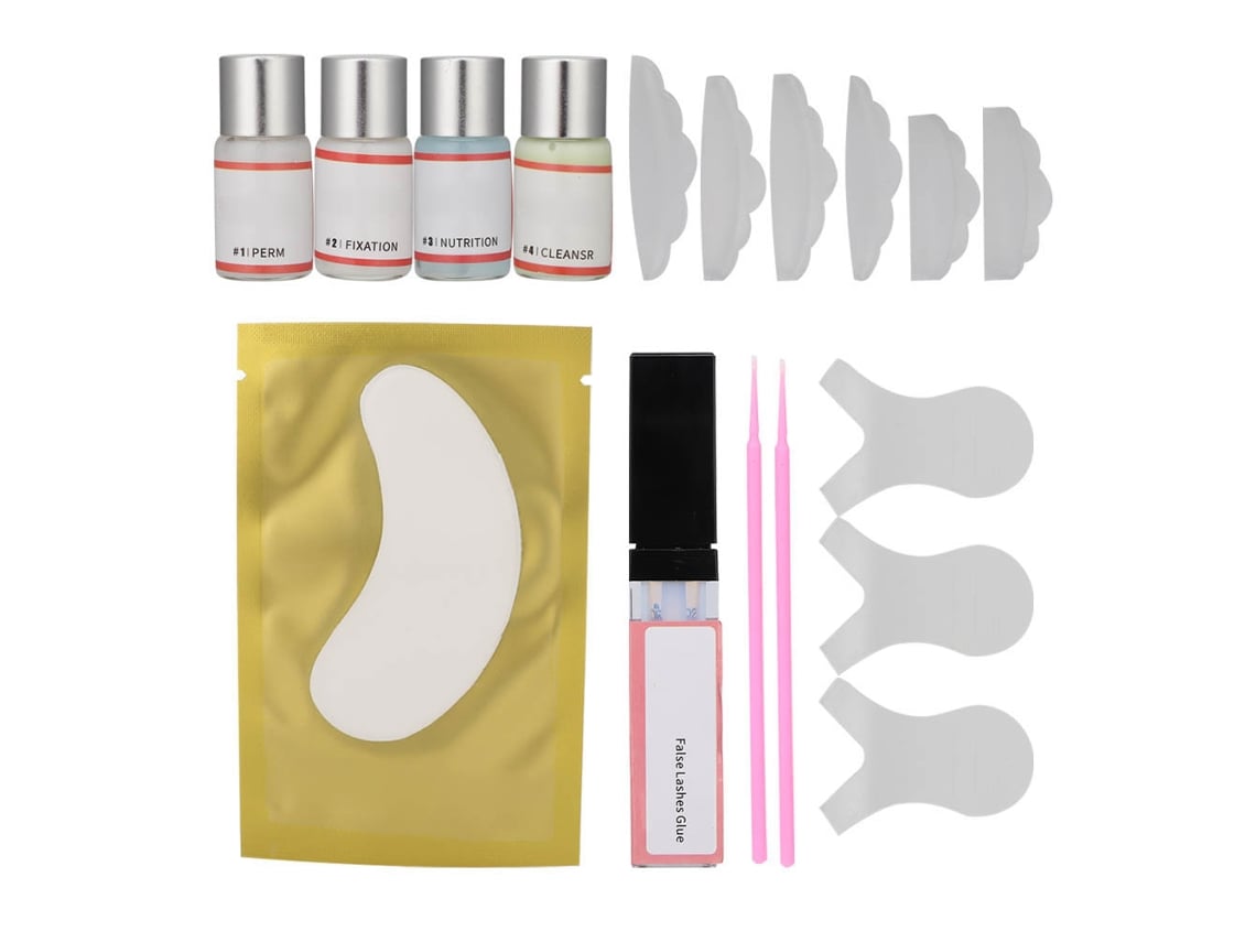 Kit De Permutação E Curl De Cílios Com Agente, Solução E Ferramentas - Efeito Duradouro 2-3 Meses
