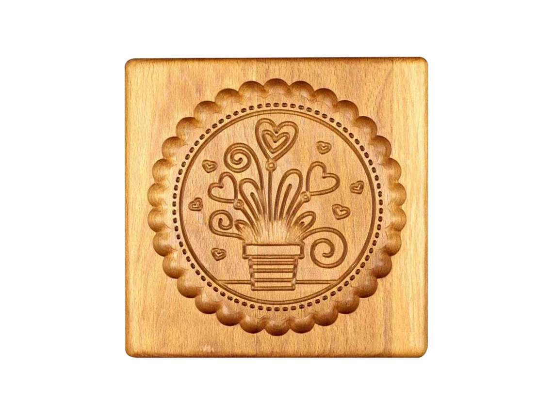 Molde de Madeira para Cookies de Natal Ferramentas de Confeitaria LAXISCREED
