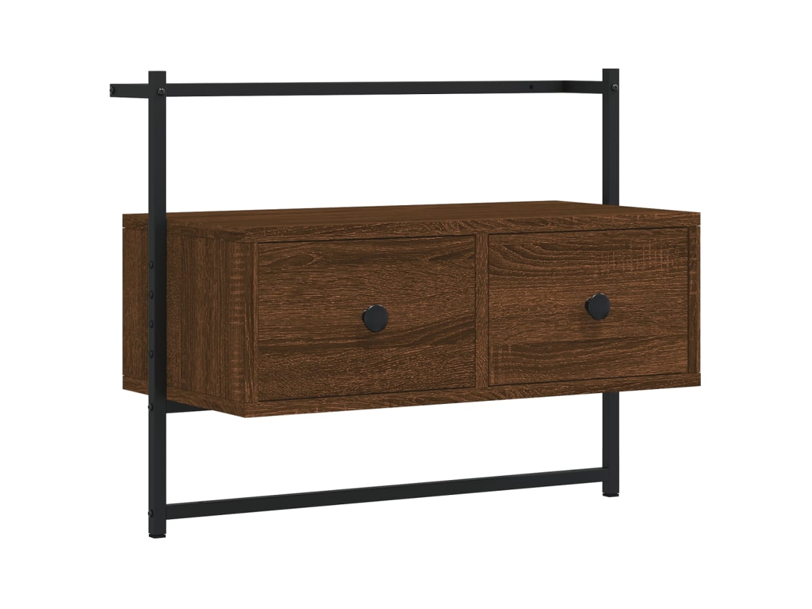 Móvel TV Parede Derivados de Madeira Carvalho Castanho MAISON EXCLUSIVE (60,5x30x51 cm)