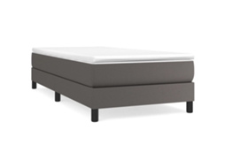 Estrutura de Cama com Molas 80x200 Cm Couro Artificial Cinza MAISON EXCLUSIVE