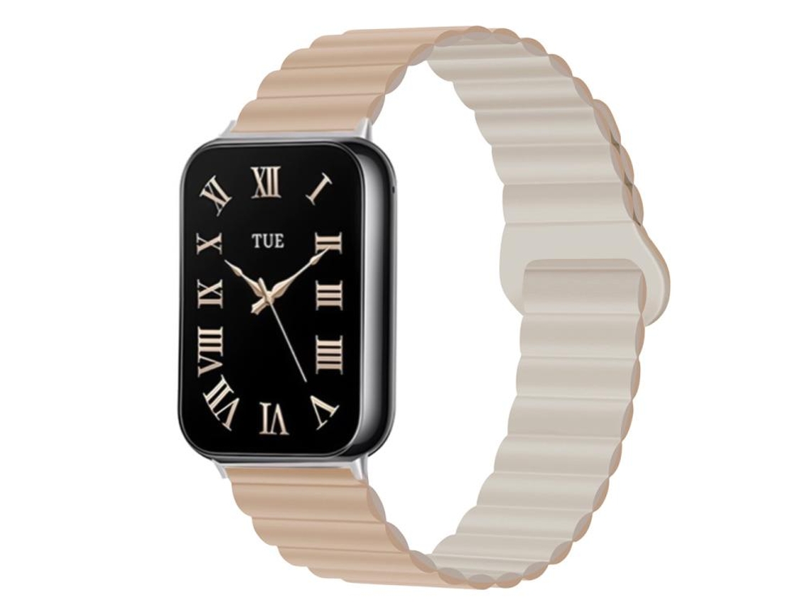 Bracelete para Redmi Watch 6 / 5 / 4 metal textura escamas de peixe ouro rosa XIAOMOYU