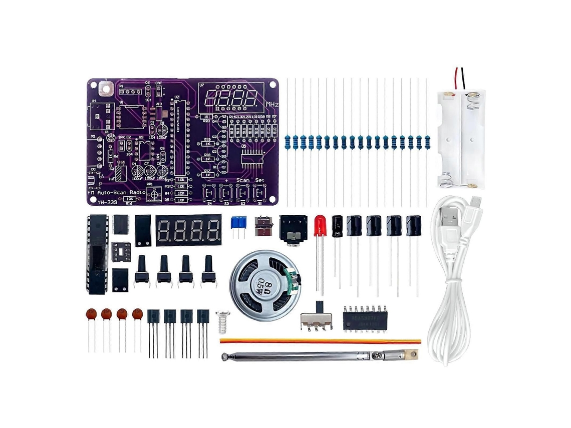 Kit de Rádio Faça Você Mesmo, Fm 87mhz 108mhz, Projeto Soldagem, Módulo para Prática Sold GOKOCO