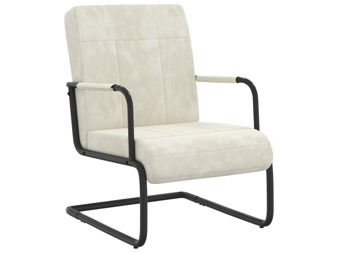 Cantilever Chair, Cantilever Chairs Vidaxl Branco Veludo