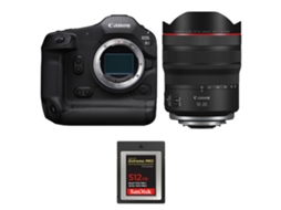 Eos R1 + Rf 10 20mm F/4 L Is Stm + 1 Sandisk 512gb Extreme Pro Cfexpress Type B + Ebook “20 Dicas para Fotos Que Impressionam” CANON
