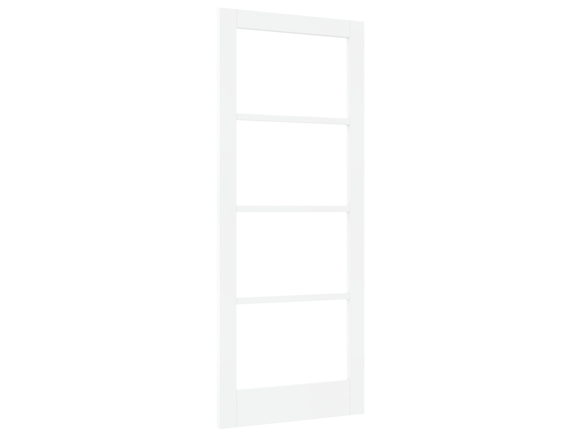 Porta Branca De Pinho Maciço Vidaxl Branco Vidro De Segurança